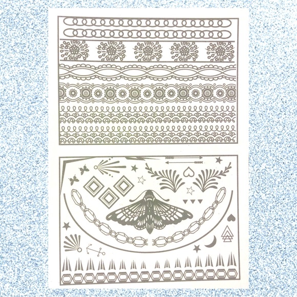 NWT Temporary Tattoo Bundle, Gold & Silver Metallic + More! - Picture 9 of 14